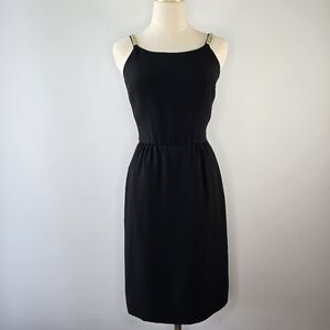 Vintage 1950s Jean Lang Original Little Black Cocktail Dress Size XS 0-2